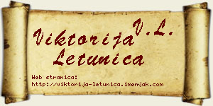Viktorija Letunica vizit kartica